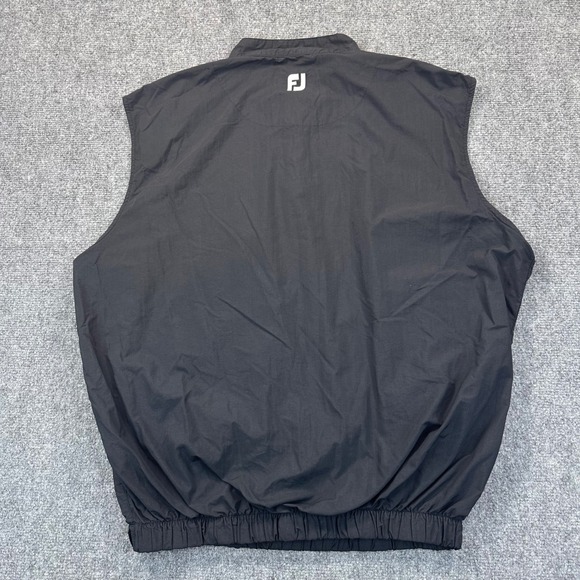 FootJoy 1/4 Snap Pullover Golf Vest Windbreaker Jacket Men's L Black Lightweight - Picture 3 of 12